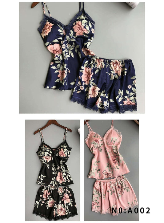 Secret Blush Two Piece Padded Printed Cami set