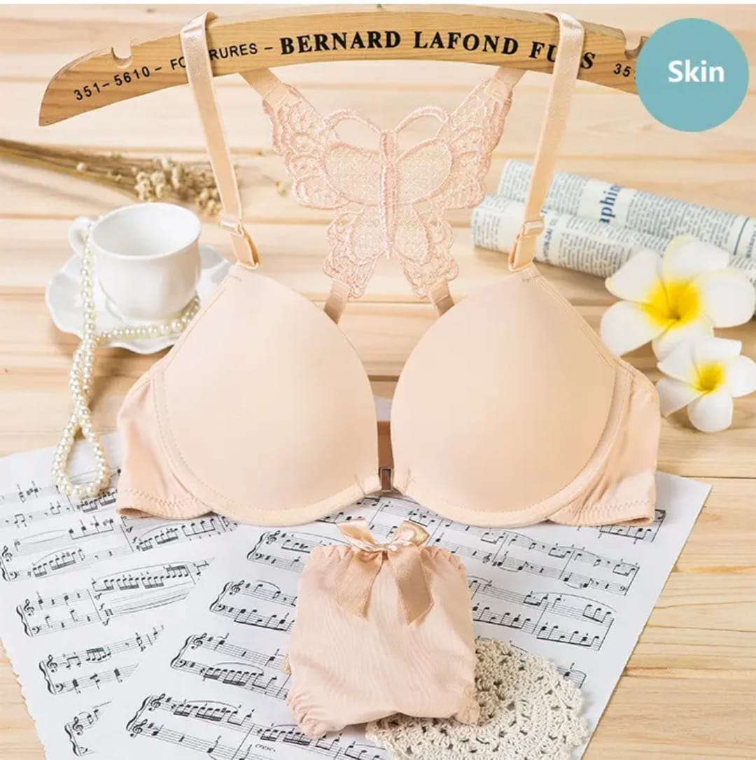 Butterfly Lace Racerback Bra & Panty Set