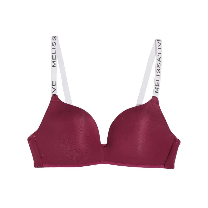Secret Blush Seamless Strap Wireless Push Up Bralette with Panty