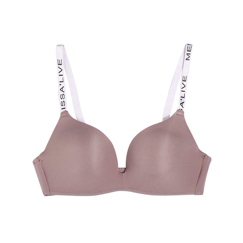 Secret Blush Seamless Strap Wireless Push Up Bralette with Panty