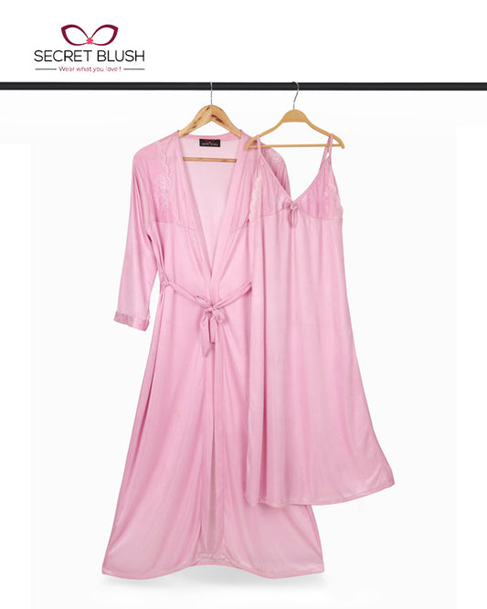 Secret Blush 2 Pieces Silk Nighty