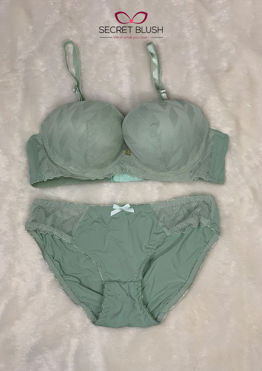 Secret Blush Patterned Padded Bra Set