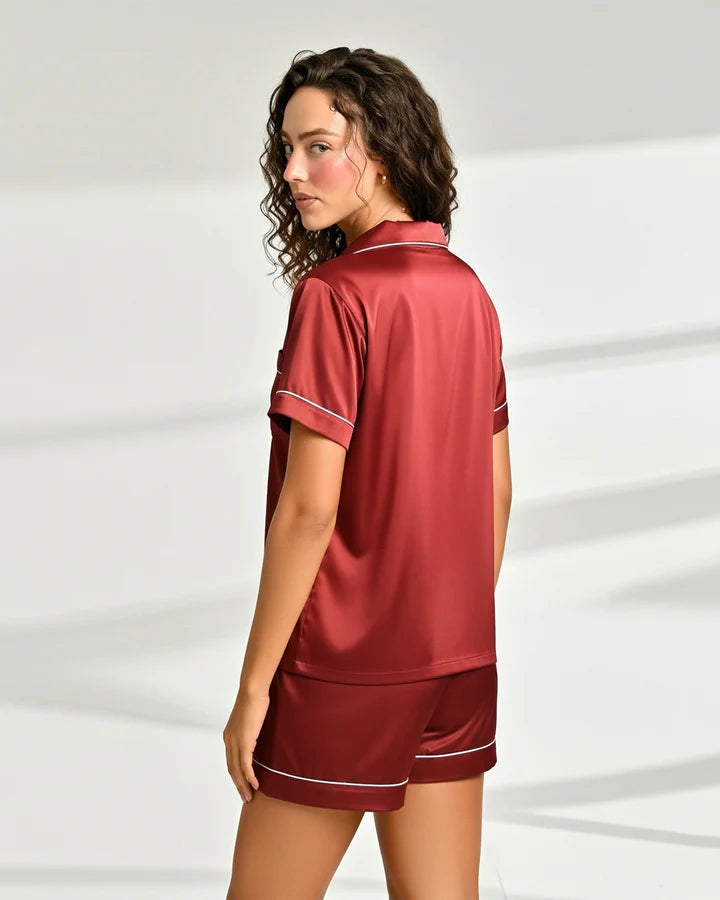 Classic Satin Shorts Pajama Set