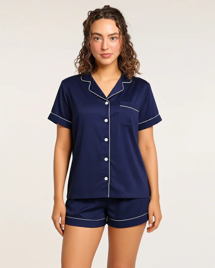 Classic Satin Shorts Pajama Set
