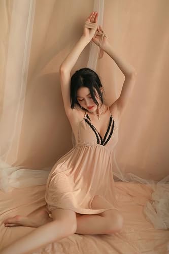 Secret Blush 3-Piece Sheer Lace Lingerie Set with Robe, Nightdress & Panty