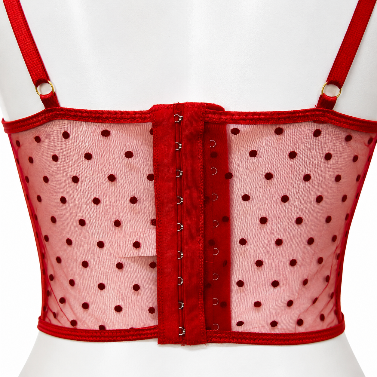 Secret Blush Ruby Dusk-Mesh Corset Set
