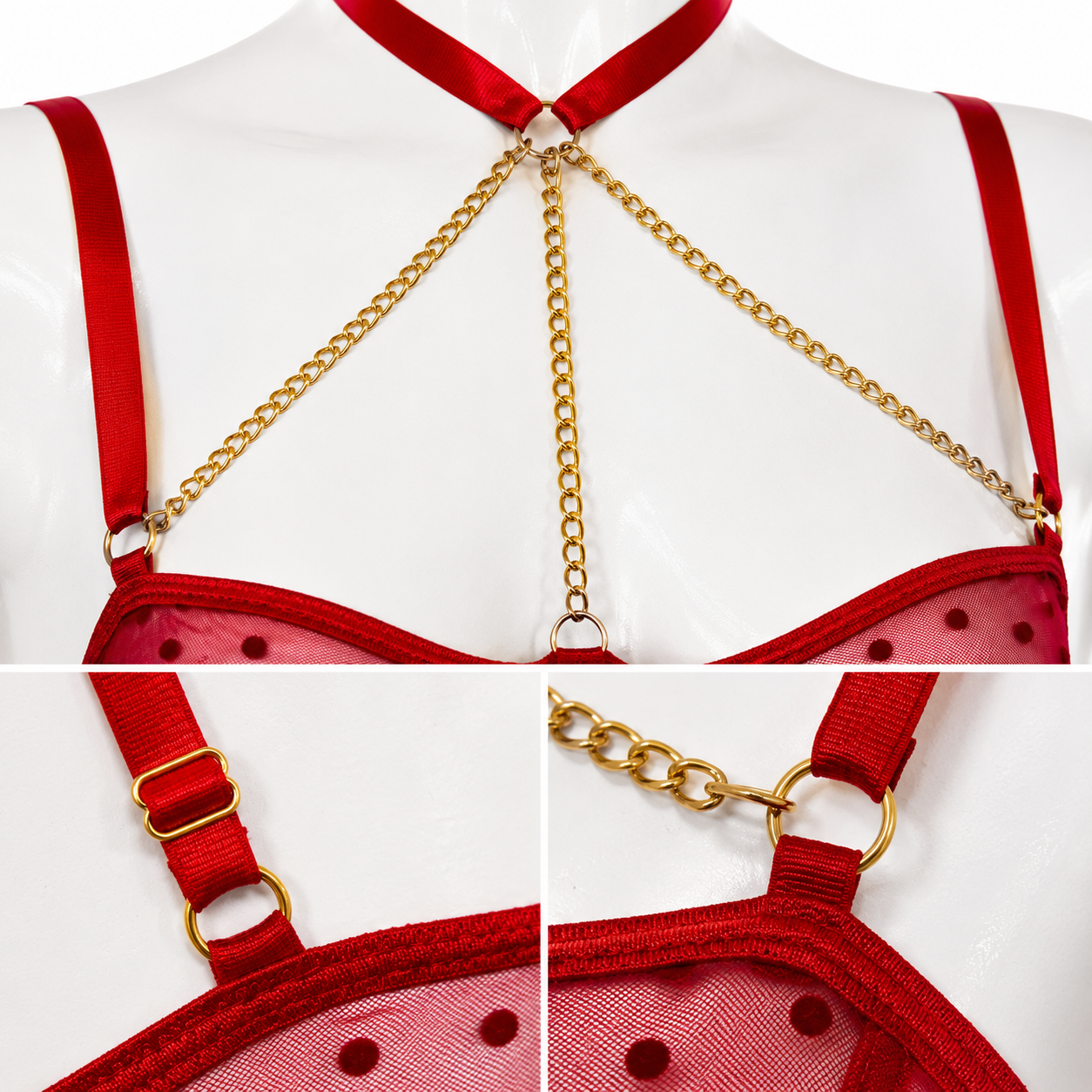 Secret Blush Ruby Dusk-Mesh Corset Set