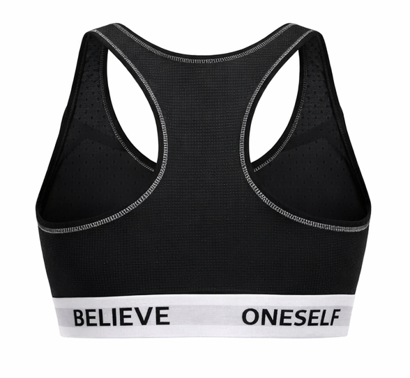 High-Support Ribbed Sports Bra Padded