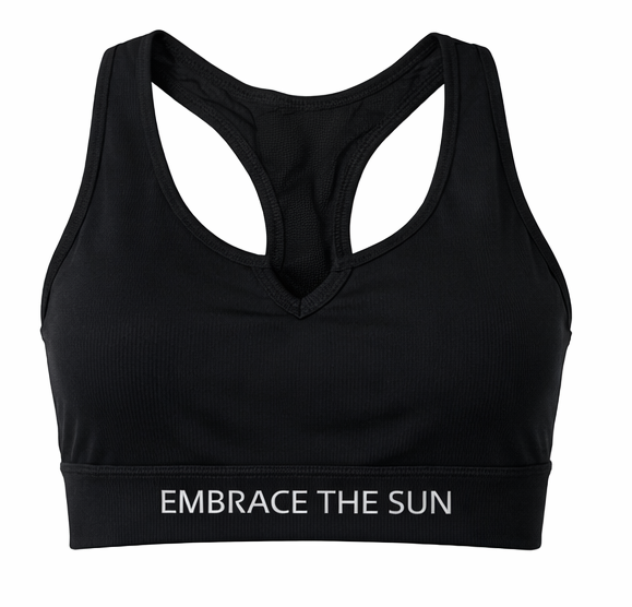 High-Support Soft Ribbed Sports Bra-Padded