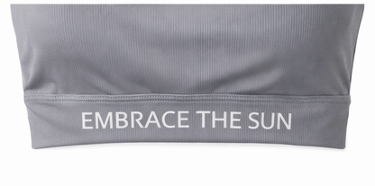 High-Support Soft Ribbed Sports Bra-Padded