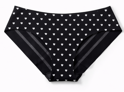Second Skin Luxe Mesh heart Printed Panty