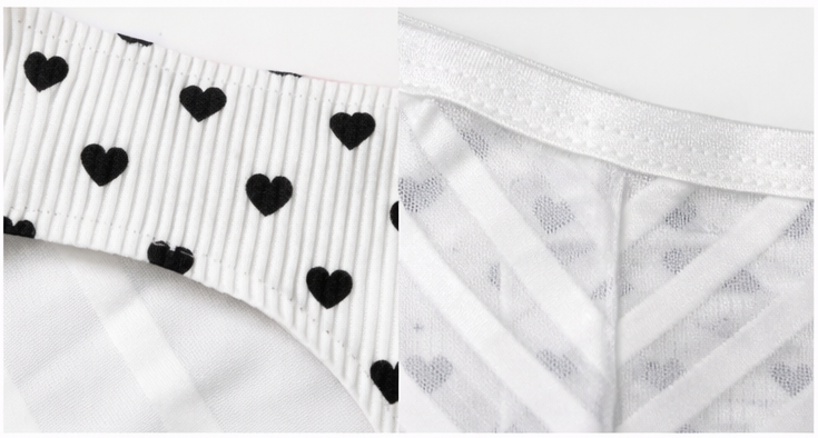 Second Skin Luxe Mesh heart Printed Panty