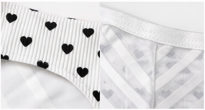 Second Skin Luxe Mesh heart Printed Panty