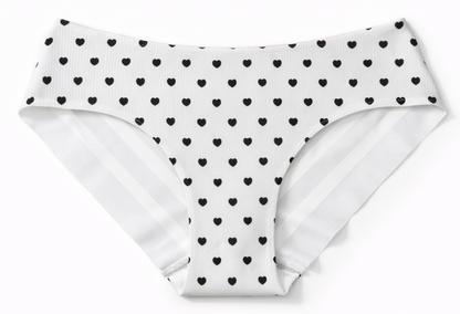 Second Skin Luxe Mesh heart Printed Panty