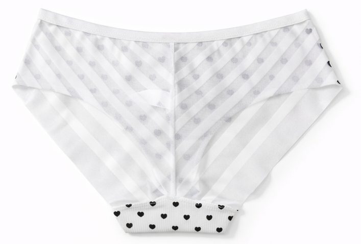 Second Skin Luxe Mesh heart Printed Panty