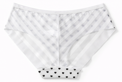 Second Skin Luxe Mesh heart Printed Panty
