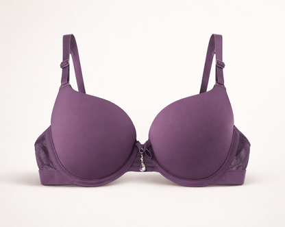 Padded Mesh Side Push-Up Bra