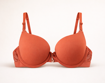 Padded Mesh Side Push-Up Bra