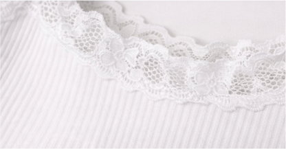 Lace Trim Ribbed Teenage Bra – Free Size Unpadded