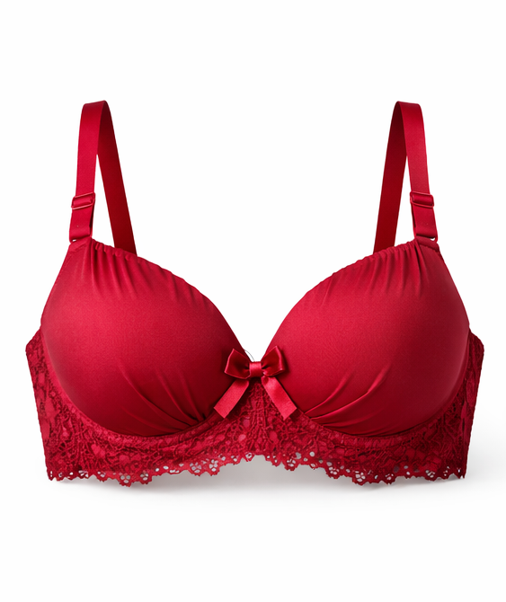 Soft Lace Padded Bra - Flora
