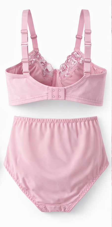 Non-padded underwire Floral Lace Bra & Panty Set