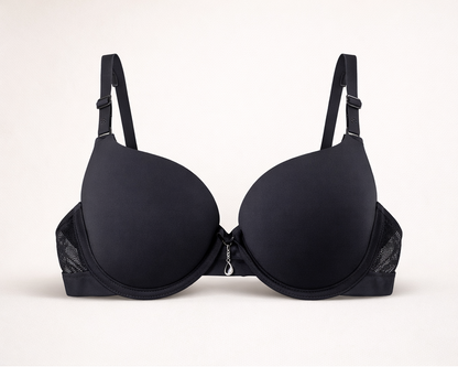 Padded Mesh Side Push-Up Bra