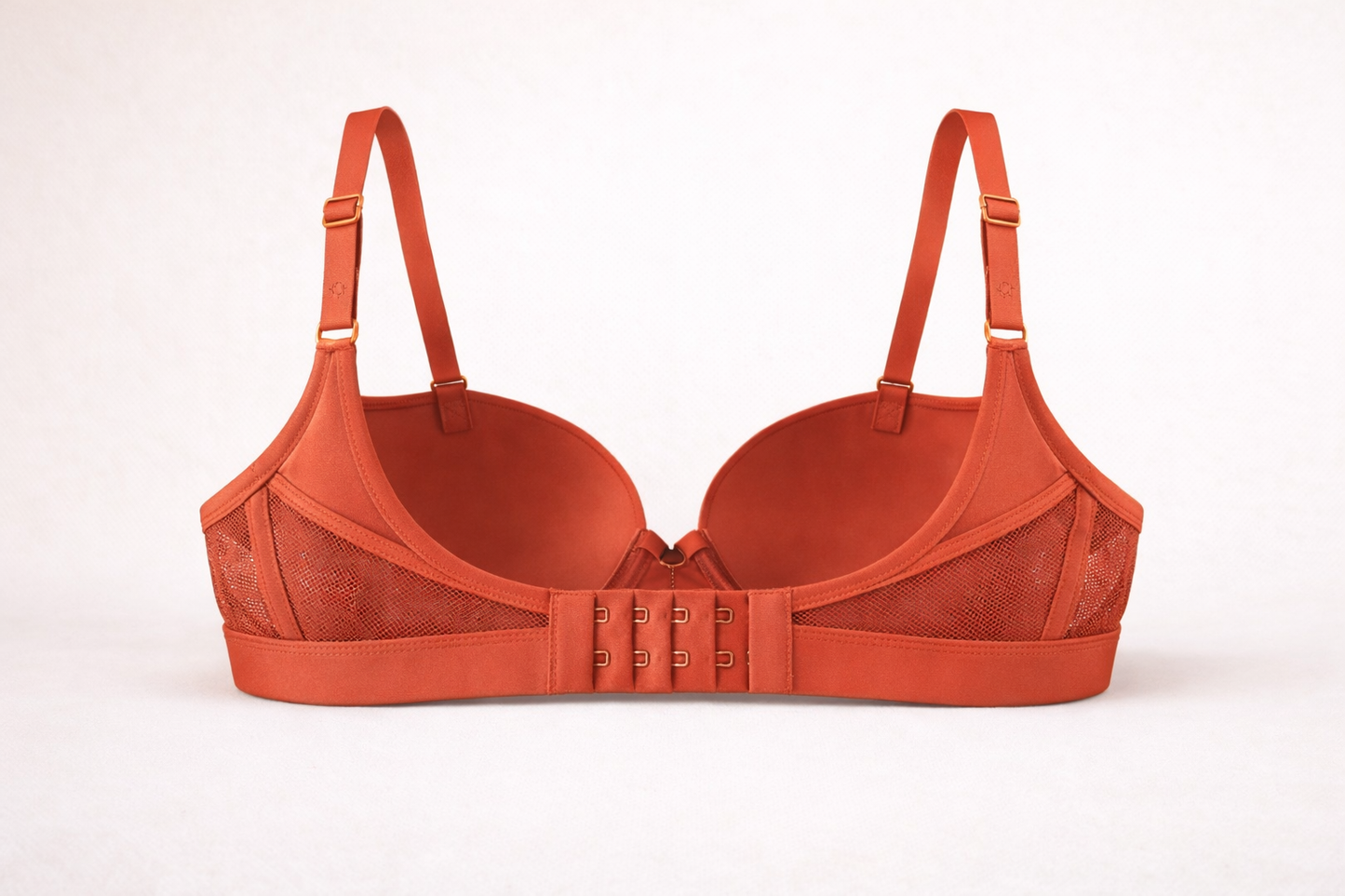 Padded Mesh Side Push-Up Bra