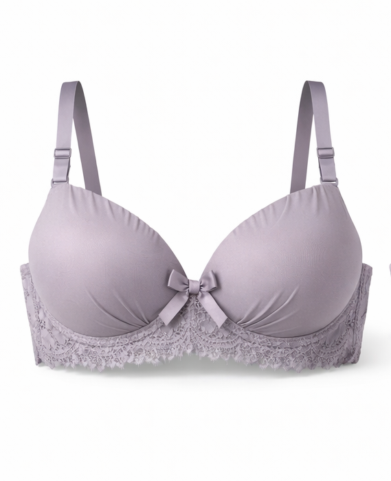 Soft Lace Padded Bra - Flora