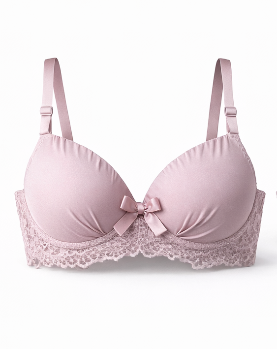 Soft Lace Padded Bra - Flora
