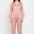 Secret Blush Laced sleeves silk pajama suit
