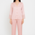 Secret Blush Laced sleeves silk pajama suit