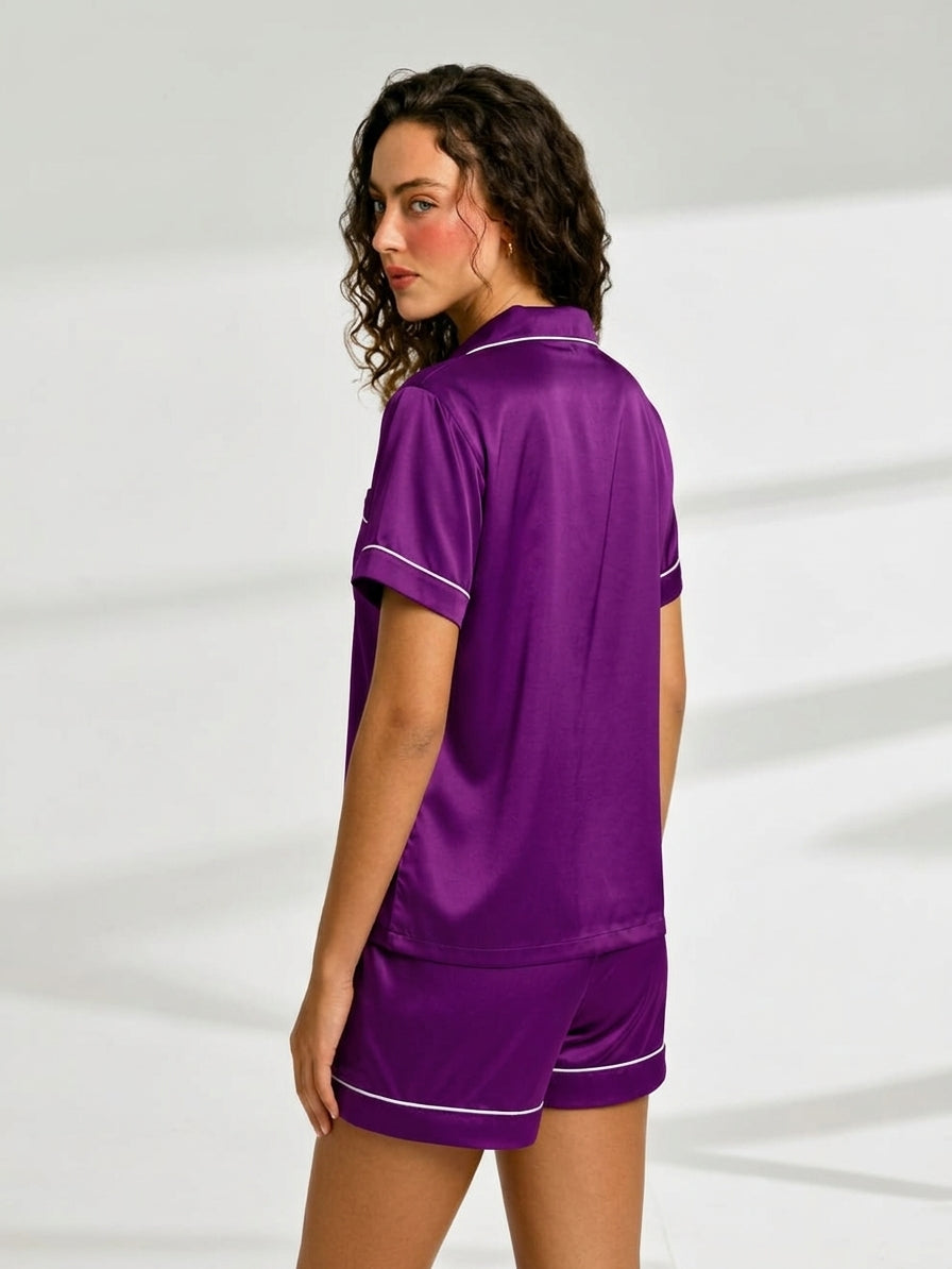Classic Satin Shorts Pajama Set