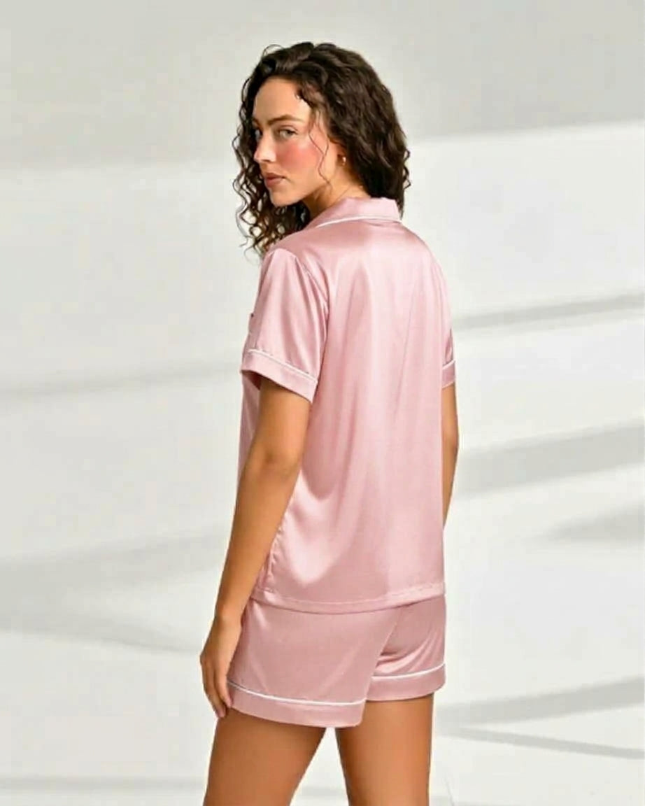 Classic Satin Shorts Pajama Set