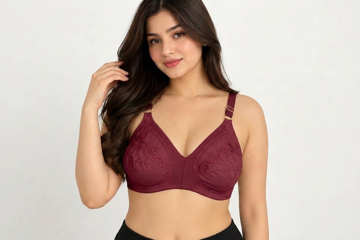 Comfort fit-Cotton bra Non padded wireless