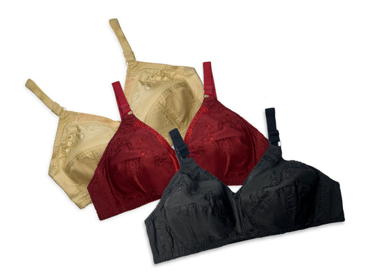 pack of 2 Comfort fit-Cotton bra Non padded wireless