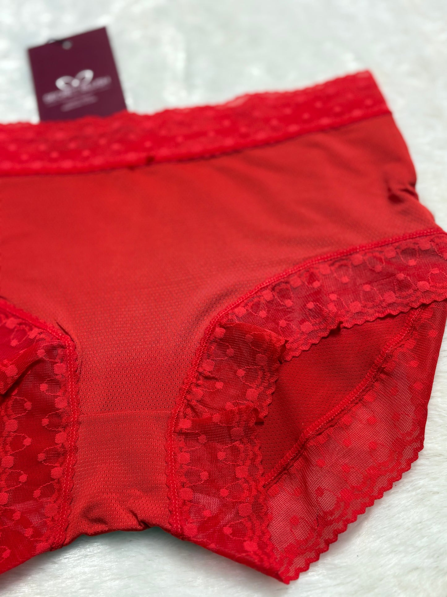 Seamless Lace Trim High-Waist Panty | Ultra-Soft
