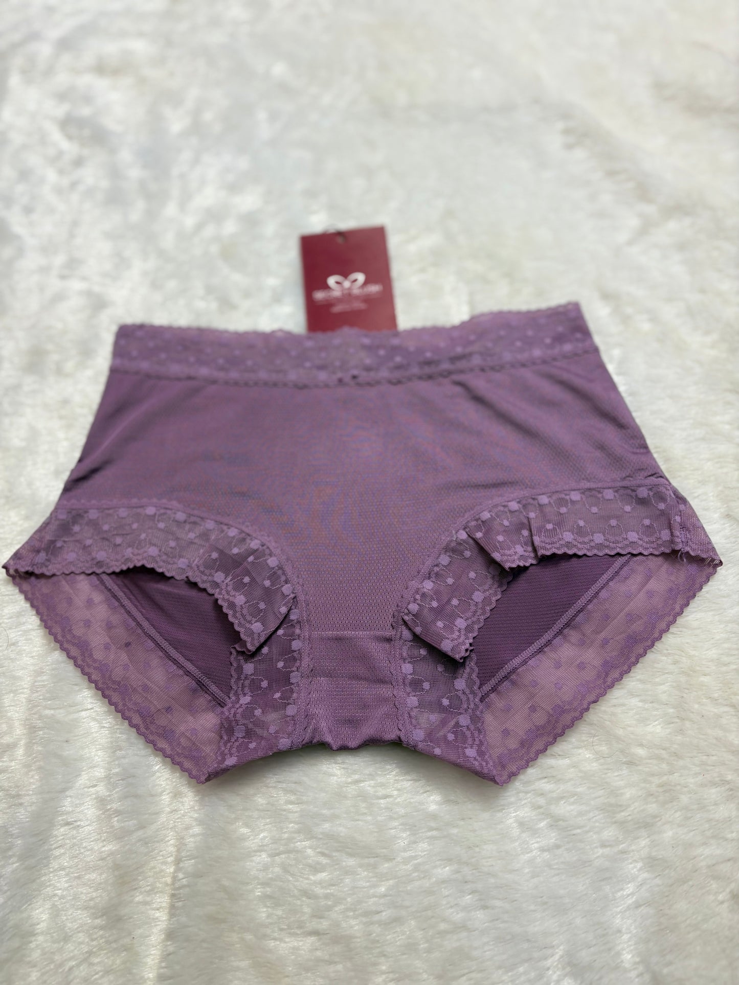 Seamless Lace Trim High-Waist Panty | Ultra-Soft