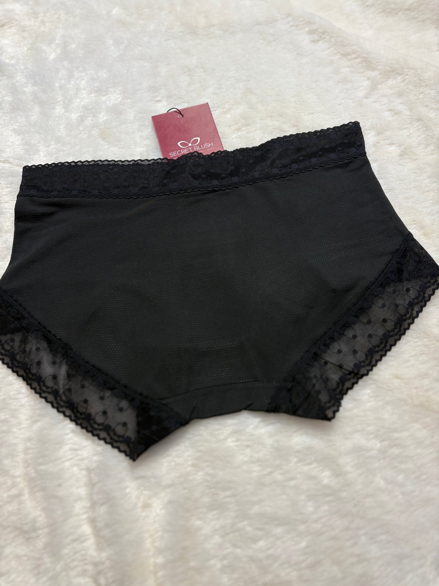 Seamless Lace Trim High-Waist Panty | Ultra-Soft