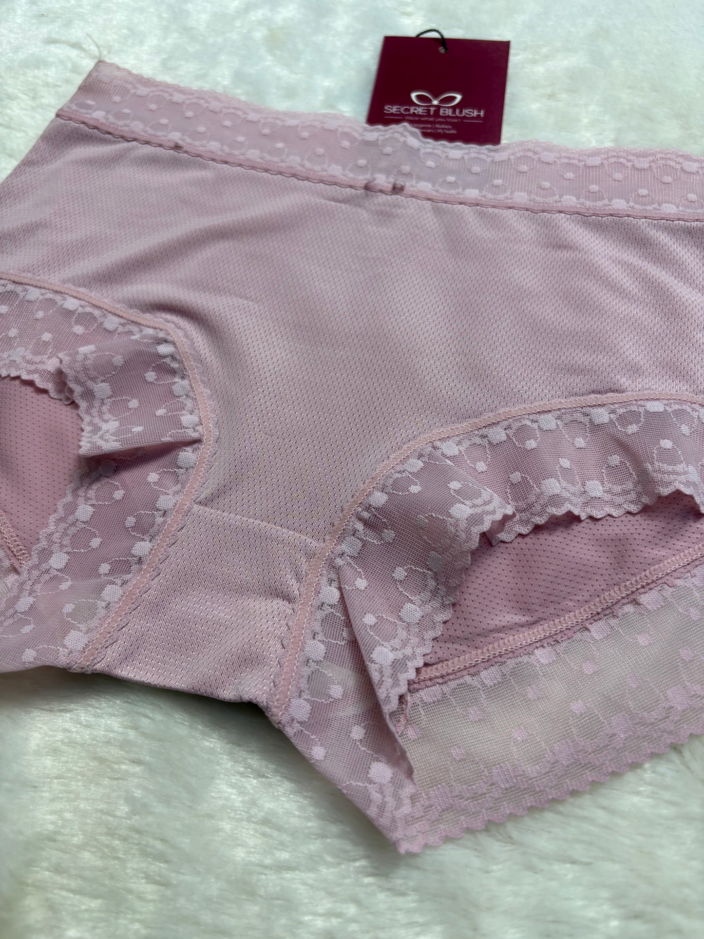 Seamless Lace Trim High-Waist Panty | Ultra-Soft