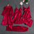 Secret Blush 5pcs Luxury Silk Bridal Nightgown's Set
