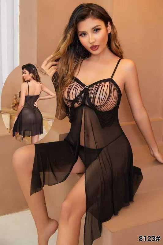 Secret Blush Net 2-Piece Short Lingerie
