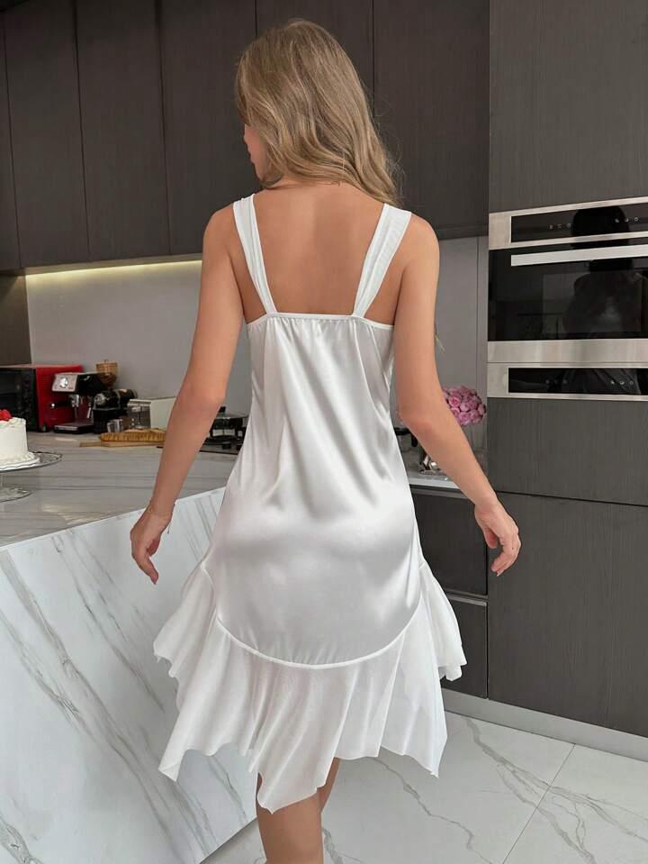 Secret Blush One Piece Long Silk Cami Set