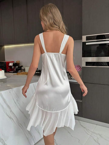 Secret Blush One Piece Long Silk Cami Set
