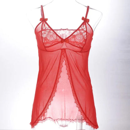 Secret Blush Bridal Two Piece Lace Mesh Nighty