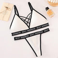 Secret Blush Cotton Bralette With T Panty
