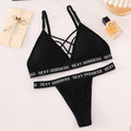 Secret Blush Cotton Bralette With T Panty