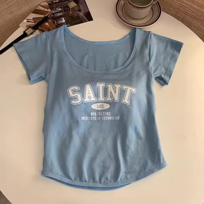 Secret Blush Crop Top Padded T-shirt for women