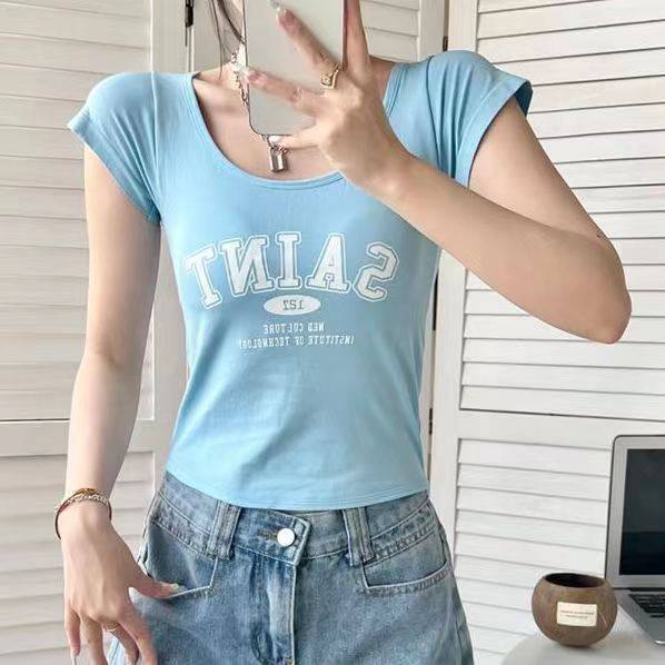 Secret Blush Crop Top Padded T-shirt for women