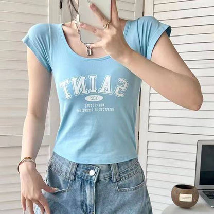 Secret Blush Crop Top Padded T-shirt for women