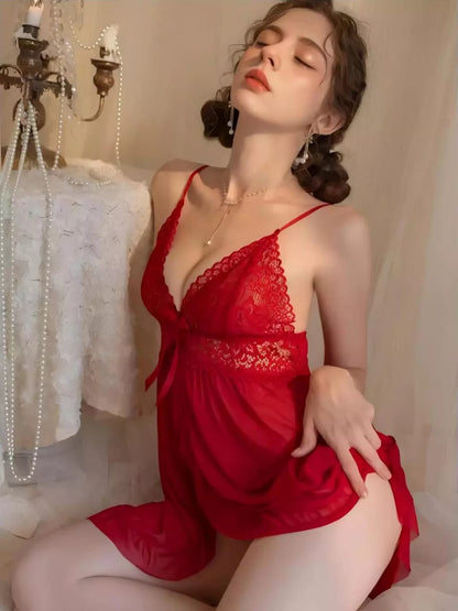 Secret Blush Elegant 2-Piece Sheer Lace Lingerie Set